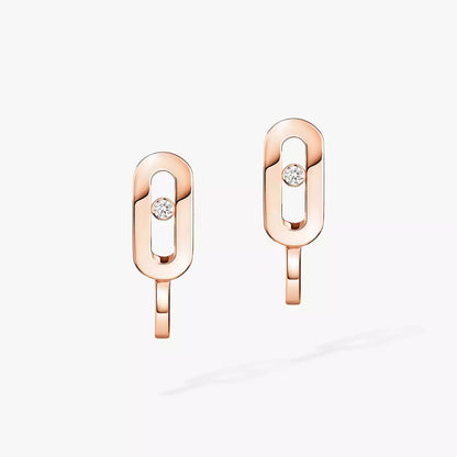 [Camiery]Diamond Mini Hoop Earrings Move Classique