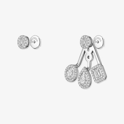 [Camiery] My Twin Trio  Diamond Earrings