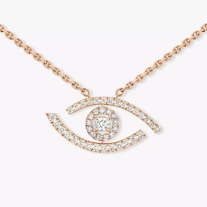 [Camiery]Pave_ Diamond Necklace Lucky Eye