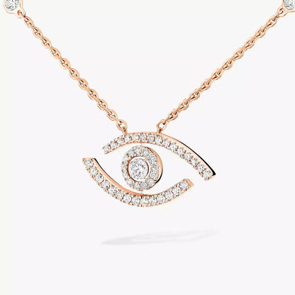 [Camiery]Pave_ Diamond Necklace Lucky Eye