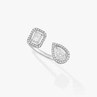 [Camiery]MY TWIN TOI & MOI SILVER DIAMOND RING
