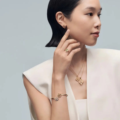 [Camiery JEWELRY] OPERA TULLE  RING WITH  ENAMEL BACKGROUND