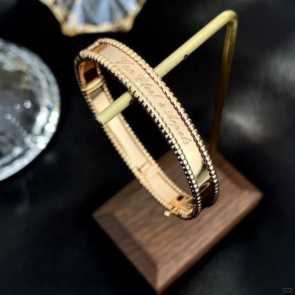 [Camiery]CLOVER PERLEE BRACELET SIGNATURE ENGRAVING SERIES