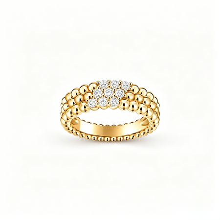[Camiery] THREE-ROW DIAMOND RING