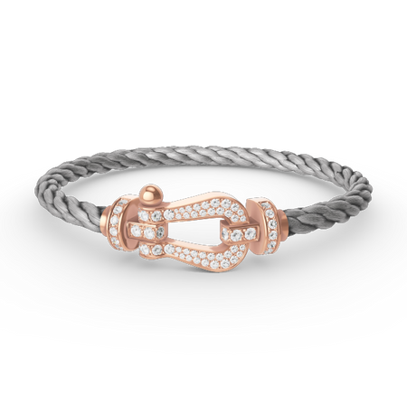 [Camiery]FORCE LARGE HORSESHOE FULL DIAMOND BRACELET ROSE GOLD