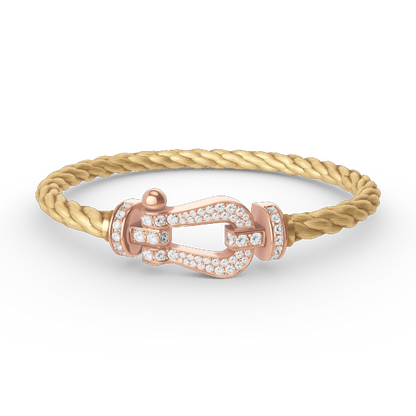 [Camiery]FORCE LARGE HORSESHOE FULL DIAMOND BRACELET ROSE GOLD