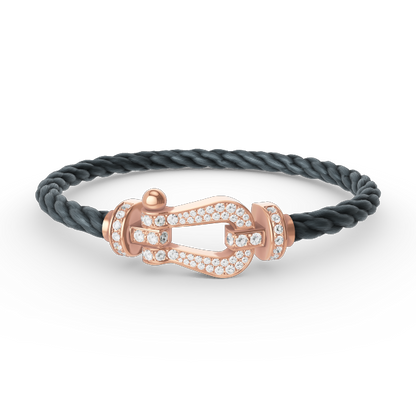[Camiery]FORCE LARGE HORSESHOE FULL DIAMOND BRACELET ROSE GOLD