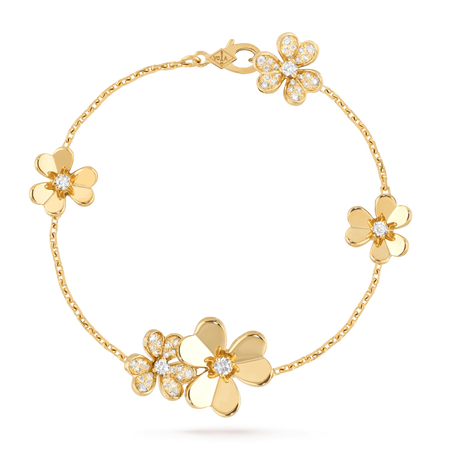 [Camiery]FRIVOLE GOLD 5 FLOWERS BRACELET