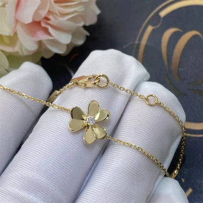 [Camiery]FRIVOLE GOLD FLOWER PINK MALACHITE BRACELET