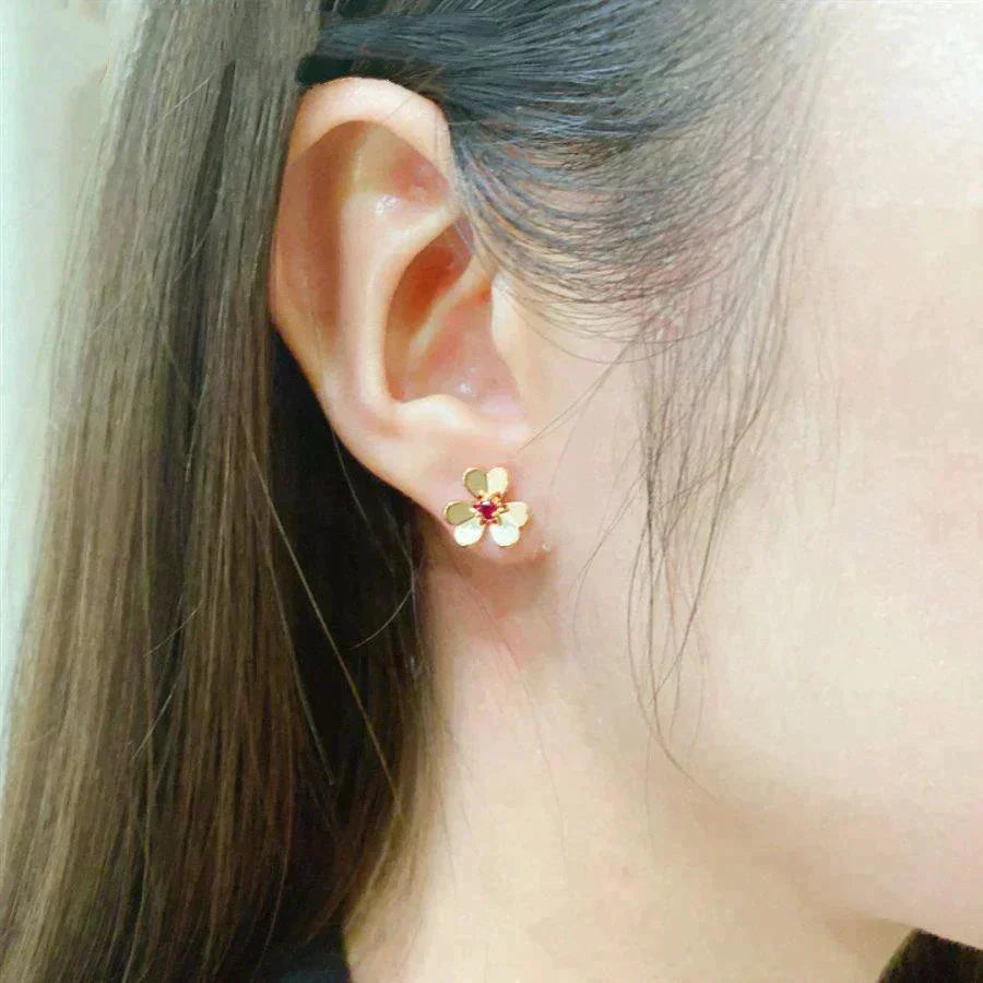 [Camiery]FRIVOLE  FLOWER PINK EARRINGS