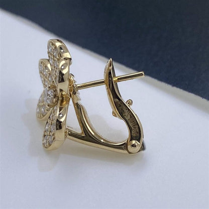 [Camiery]FRIVOLE GOLD FLOWER DIAMOND EARRINGS