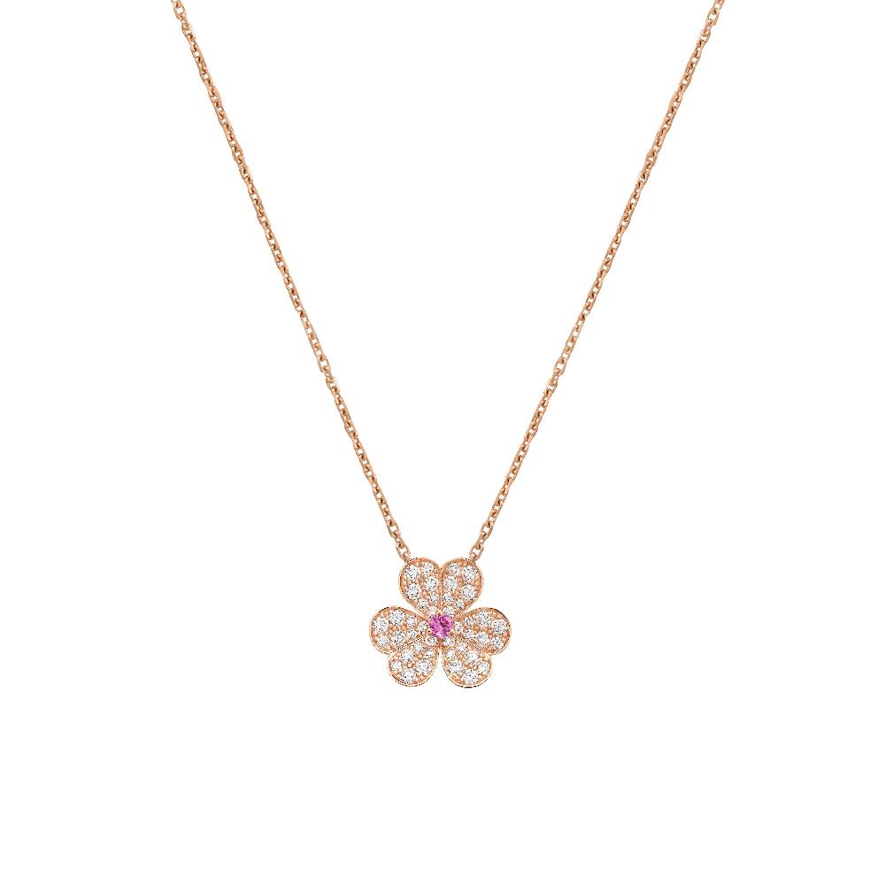 [Camiery]FRIVOLE ROSE GOLD FLOWER DIAMOND NECKLACE