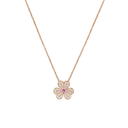 [Camiery]FRIVOLE ROSE GOLD FLOWER DIAMOND NECKLACE