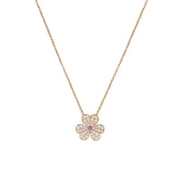 [Camiery]FRIVOLE ROSE GOLD FLOWER DIAMOND NECKLACE