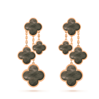 [Camiery]CLOVER EARRINGS DARK MOP 4 MOTIFS ROSE GOLD