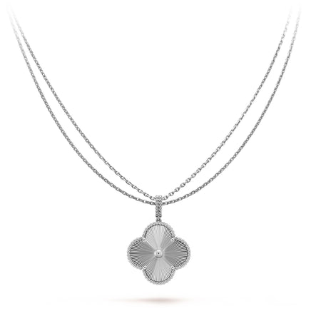 [Camiery]CLOVER 25MM SILVER BIG CLOVER NECKLACE
