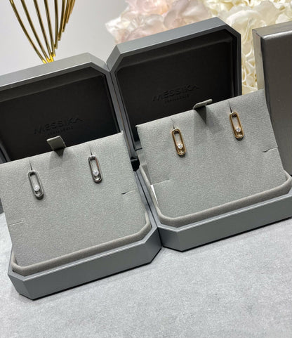 [Camiery]MOVE UNO SMALL 1 DIAMOND EARRINGS