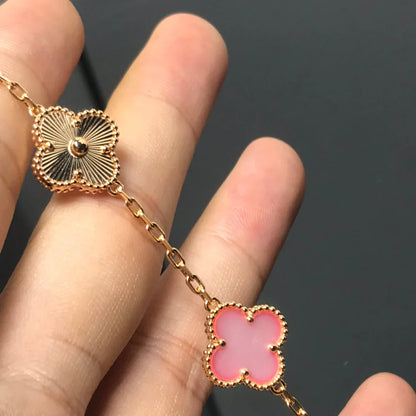 [Camiery] CLOVER 5 MOTIFS  PINK MOP BRACELET COLLECTION