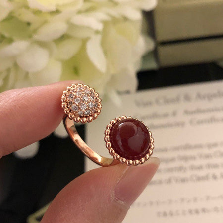 [Camiery]PERLEE COULEURS DIAMOND ROSE GOLD BETWEEN THE FINGER RING