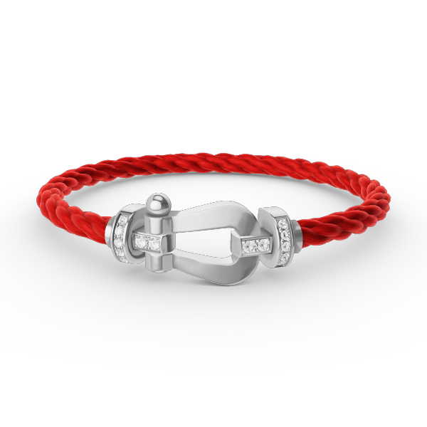 [Camiery]FORCE LARGE HORSESHOE HALF DIAMOND BRACELET SILVER