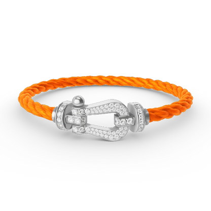 [Camiery]FORCE LARGE HORSESHOE FULL DIAMOND BRACELET SILVER