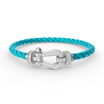 [Camiery]FORCE LARGE HORSESHOE FULL DIAMOND BRACELET SILVER