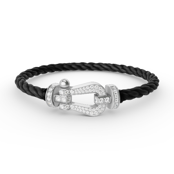 [Camiery]FORCE LARGE HORSESHOE FULL DIAMOND BRACELET SILVER