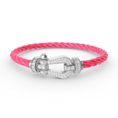 [Camiery]FORCE LARGE HORSESHOE FULL DIAMOND BRACELET SILVER