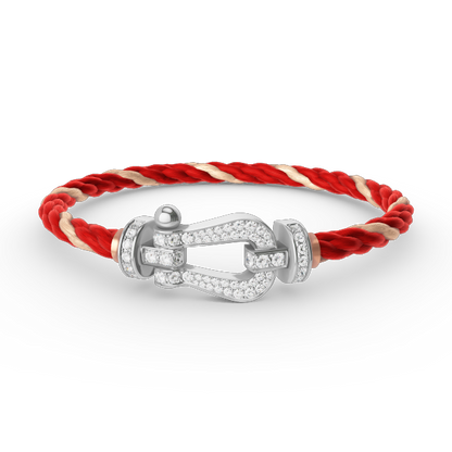[Camiery]FORCE LARGE HORSESHOE FULL DIAMOND BRACELET SILVER