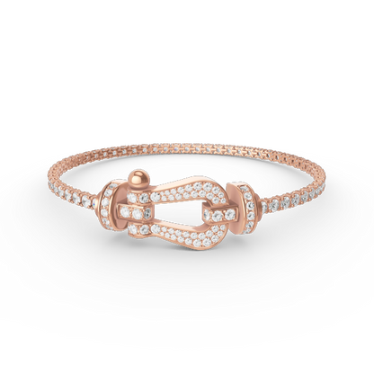 [Camiery]FORCE  LARGE HORSESHOE FULL DIAMOND TENNIS BRACELET