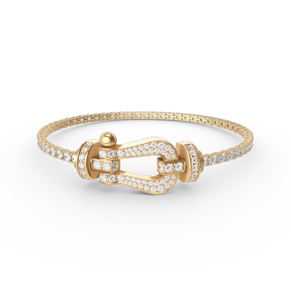 [Camiery]FORCE  LARGE HORSESHOE FULL DIAMOND TENNIS BRACELET